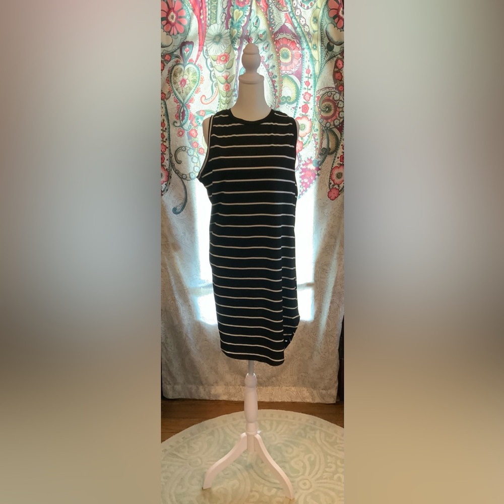 SHEIN Black and White Stripe Dress Medium